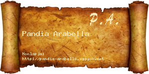 Pandia Arabella névjegykártya